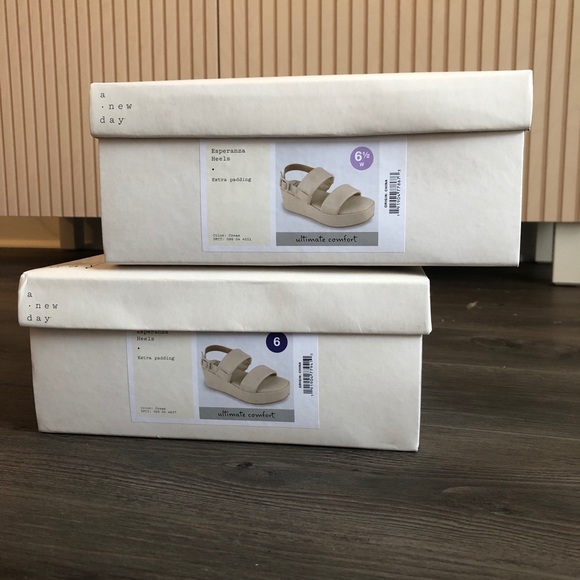 Size 6 Platform Sandals Cream/White - Picture 5 of 10